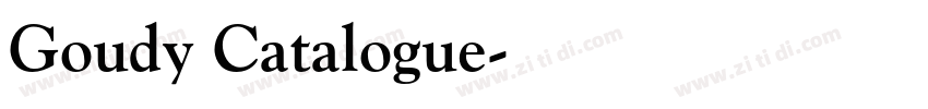 Goudy Catalogue字体转换